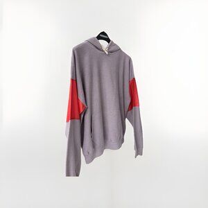 Vintage 80s Bill Blass Colorblock Cotton Nylon Panel Hoodies Sweater Size Large